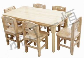 Table and chair series橡木六人桌椅