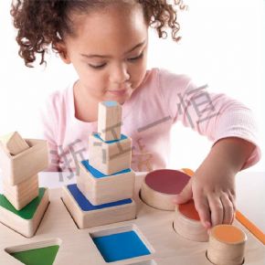 Mosaic classNested and stacked shape toys