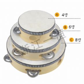 音乐器材6寸白铃鼓