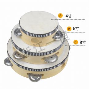 Music equipment8-inch white tambourine
