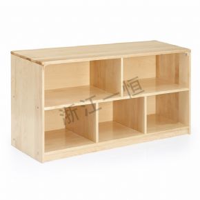Storage shelf61 cm 5 grid storage rack - solid wood back panel