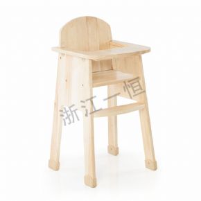 Role-playing propsWooden doll high chair