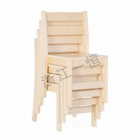 Table + chair25cm wooden stackable chair