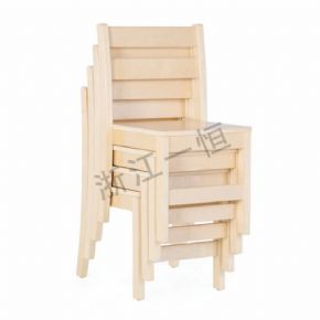 Table + chair36cm wooden stackable chair