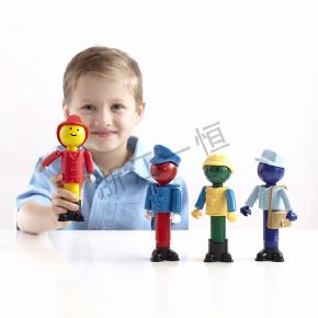 Construction seriesMagnetic Stick Puzzle Blocks - Community Dolls