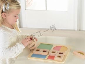 Table area woodColored transparent building blocks